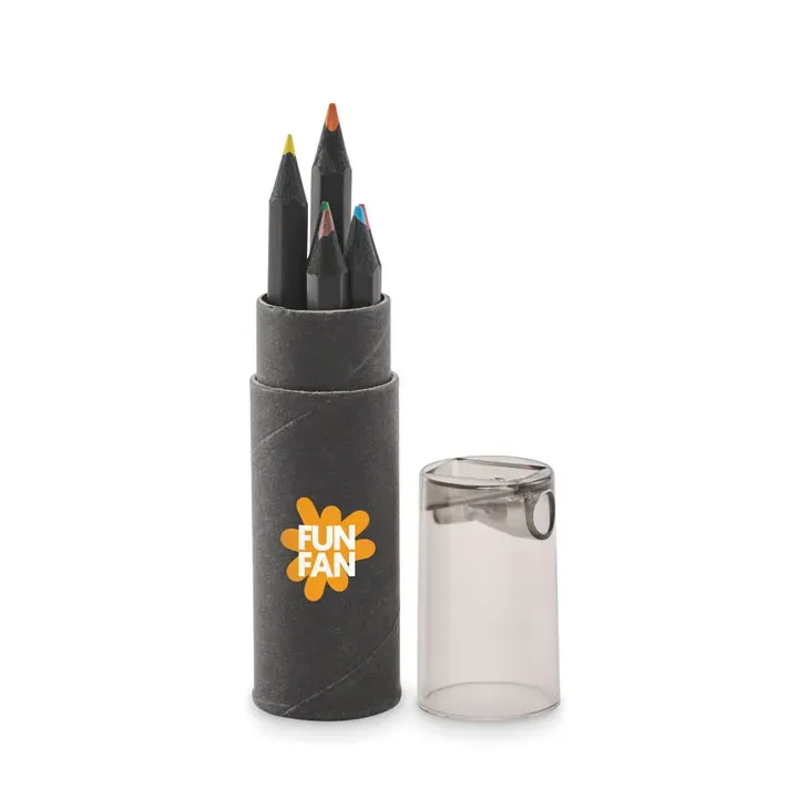 6 black colouring pencils - MO2468 (MOCN#03)